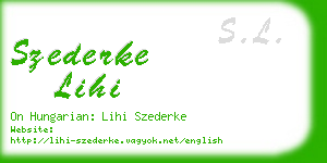 szederke lihi business card